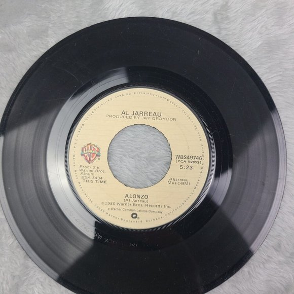 Al Jarreau - We'Re In This Love‎ Together / Alonzo On Wb Records D2 Jazz 45 - Picture 2 of 2